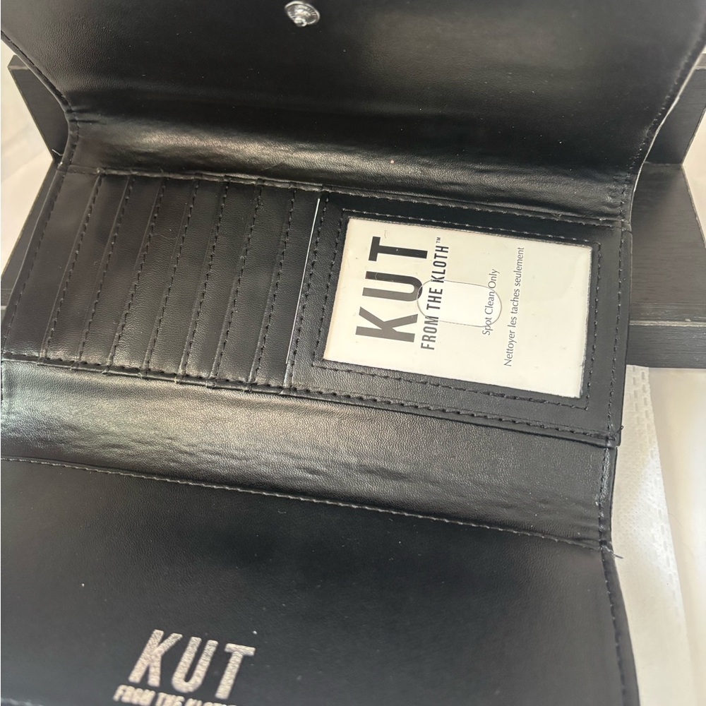 Kut from the Kloth Black & White Leather Wallet NWT - Picture 2 of 7